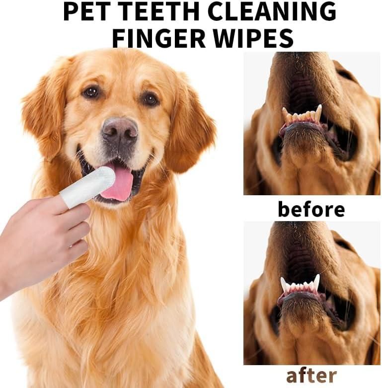 Clean Teeth & Fresh Breath — Pets Disposable Dental wipes
