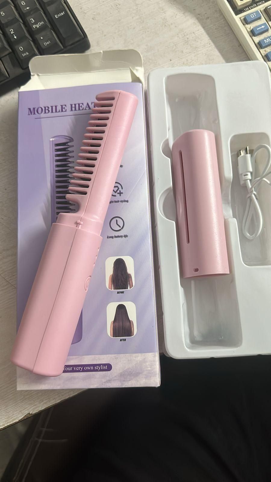 🔥 Meneflix Portable Mini Hair Straightener – Cordless, Rechargeable & Travel-Ready! 💇‍♀️✨