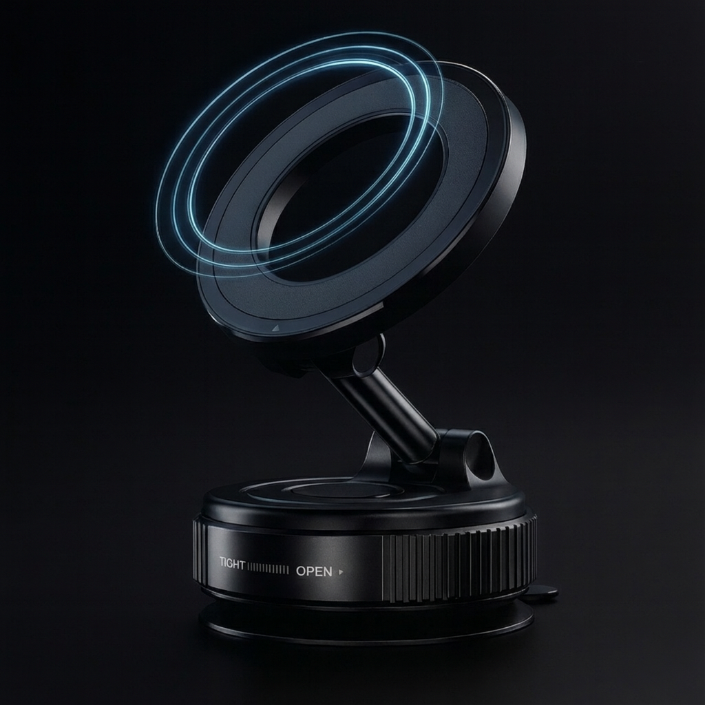 VacuumLock™ Magnetic Phone Holder Ultra-Strong Suction • 360° Rotation